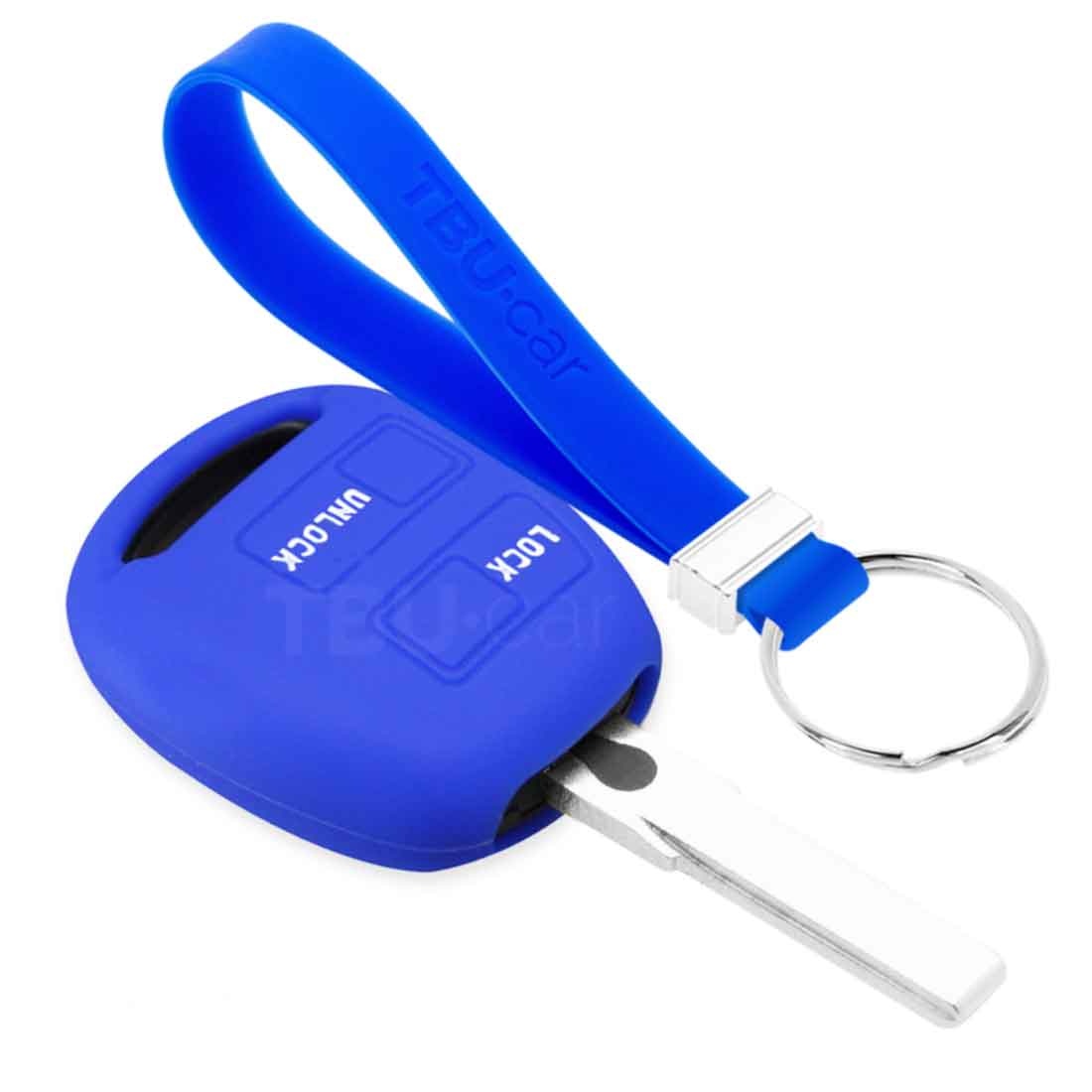 TBU car TBU car Autoschlüssel Hülle kompatibel mit Toyota 2 Tasten - Schutzhülle aus Silikon - Auto Schlüsselhülle Cover in Blau