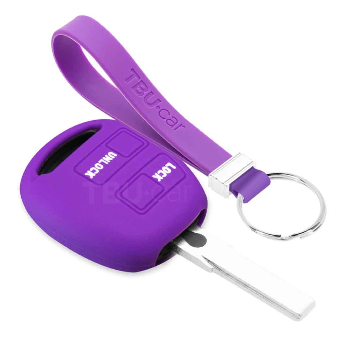 TBU car TBU car Housse de Protection clé compatible avec Toyota - Coque Cover Housse étui en Silicone - Violet