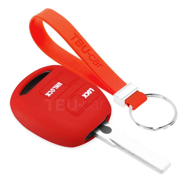 Capa para chave do carro compatível com Toyota - Capa Protetora de Chave Remota de Silicone - Tampa Remota FOB - Vermelho