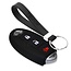 Capa para chave do carro compatível com Nissan - Capa Protetora de Chave Remota de Silicone - Tampa Remota FOB - Preto