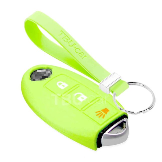 Capa para chave do carro compatível com Nissan - Capa Protetora de Chave Remota de Silicone - Tampa Remota FOB - Fosforescente
