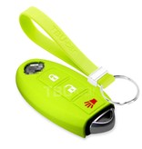 TBU car TBU car Car key cover compatible with Nissan - Silicone Protective Remote Key Shell - FOB Case Cover - Lime green