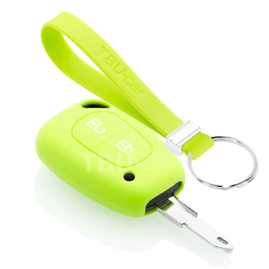 TBU car TBU car Car key cover compatible with Nissan - Silicone Protective Remote Key Shell - FOB Case Cover - Lime green