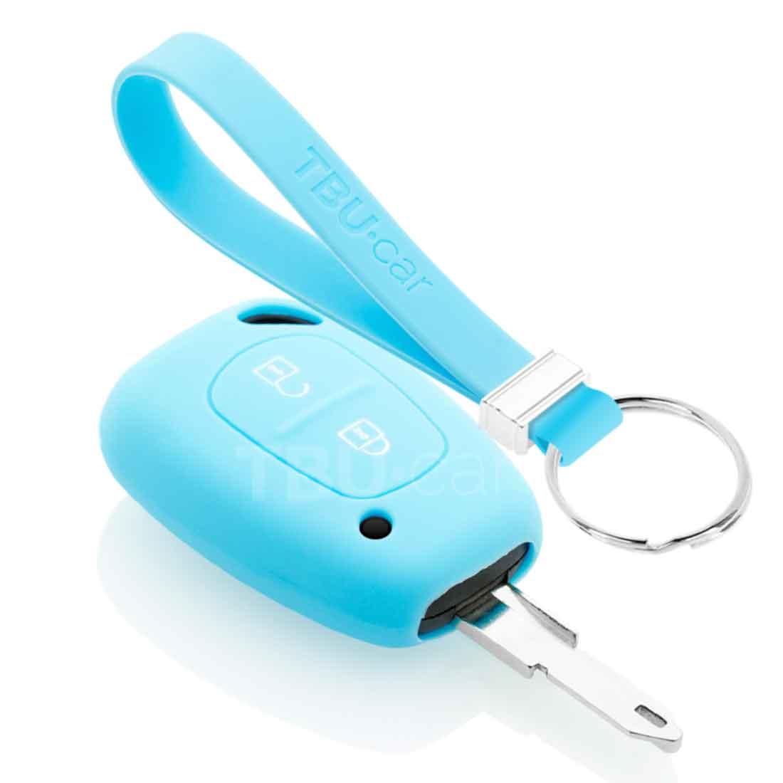 TBU car Nissan Capa Silicone Chave do carro - Capa protetora - Tampa remota FOB - Azul claro