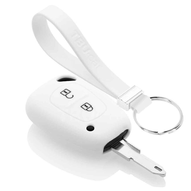 Capa para chave do carro compatível com Nissan - Capa Protetora de Chave Remota de Silicone - Tampa Remota FOB - Branco