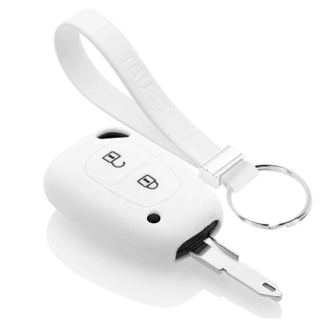 TBU car TBU car Sleutel cover compatibel met Nissan - Silicone sleutelhoesje - beschermhoesje autosleutel - Wit