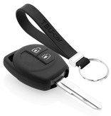 TBU car TBU car Autoschlüssel Hülle kompatibel mit Nissan 2 Tasten - Schutzhülle aus Silikon - Auto Schlüsselhülle Cover in Schwarz