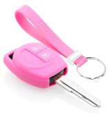 TBU car TBU car Sleutel cover compatibel met Nissan - Silicone sleutelhoesje - beschermhoesje autosleutel - Roze