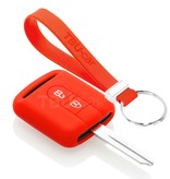 TBU car TBU car Car key cover compatible with Nissan - Silicone Protective Remote Key Shell - FOB Case Cover - Red