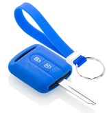 TBU car TBU car Funda Carcasa llave compatible con Nissan - Funda de Silicona - Cover de Llave Coche - Azul