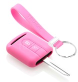 TBU car TBU car Autoschlüssel Hülle kompatibel mit Nissan 2 Tasten - Schutzhülle aus Silikon - Auto Schlüsselhülle Cover in Rosa