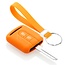 Capa para chave do carro compatível com Nissan - Capa Protetora de Chave Remota de Silicone - Tampa Remota FOB - Laranja