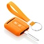 Car key cover compatible with Nissan - Silicone Protective Remote Key Shell - FOB Case Cover - Orange