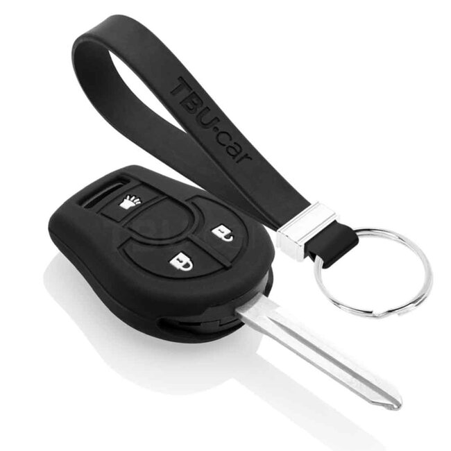 Capa para chave do carro compatível com Nissan - Capa Protetora de Chave Remota de Silicone - Tampa Remota FOB - Preto