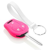 TBU car Nissan Capa Silicone Chave do carro - Capa protetora - Tampa remota FOB - Fluor Rosa