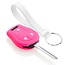 Capa para chave do carro compatível com Nissan - Capa Protetora de Chave Remota de Silicone - Tampa Remota FOB - Fluor Rosa