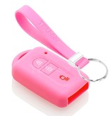 TBU car Nissan Capa Silicone Chave do carro - Capa protetora - Tampa remota FOB - Rosa