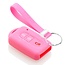 Sleutel cover compatibel met Nissan - Silicone sleutelhoesje - beschermhoesje autosleutel - Roze