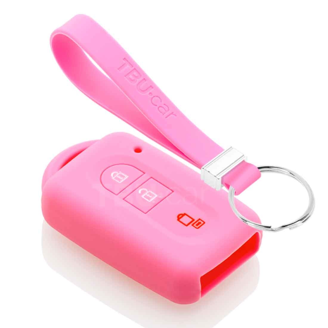 TBU car Nissan Capa Silicone Chave do carro - Capa protetora - Tampa remota FOB - Rosa