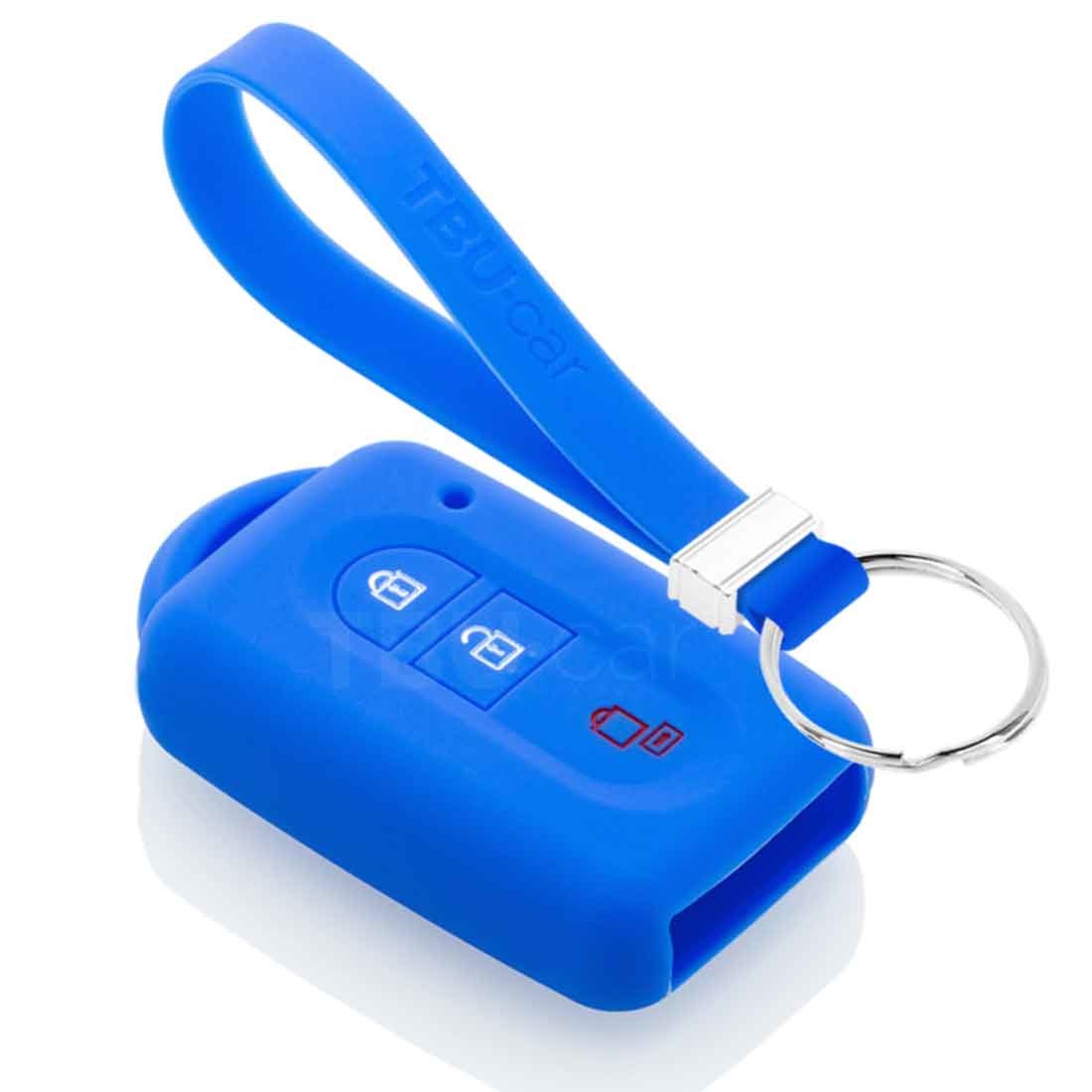 TBU car TBU car Funda Carcasa llave compatible con Nissan - Funda de Silicona - Cover de Llave Coche - Azul