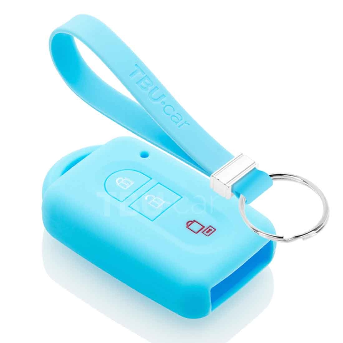 TBU car Nissan Capa Silicone Chave do carro - Capa protetora - Tampa remota FOB - Azul claro