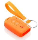 TBU car Nissan Capa Silicone Chave do carro - Capa protetora - Tampa remota FOB - Laranja