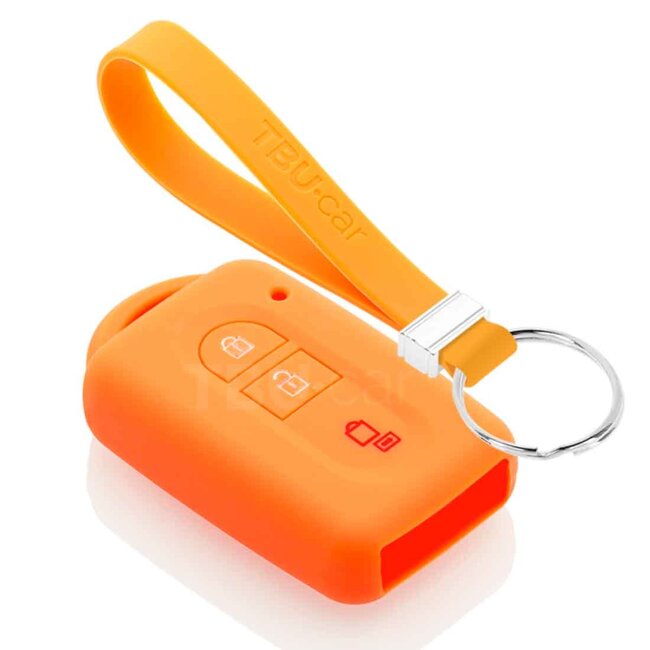 Capa para chave do carro compatível com Nissan - Capa Protetora de Chave Remota de Silicone - Tampa Remota FOB - Laranja