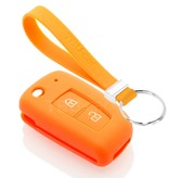 TBU car TBU car Funda Carcasa llave compatible con Nissan - Funda de Silicona - Cover de Llave Coche - Naranja