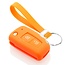 Funda Carcasa llave compatible con Nissan - Funda de Silicona - Cover de Llave Coche - Naranja