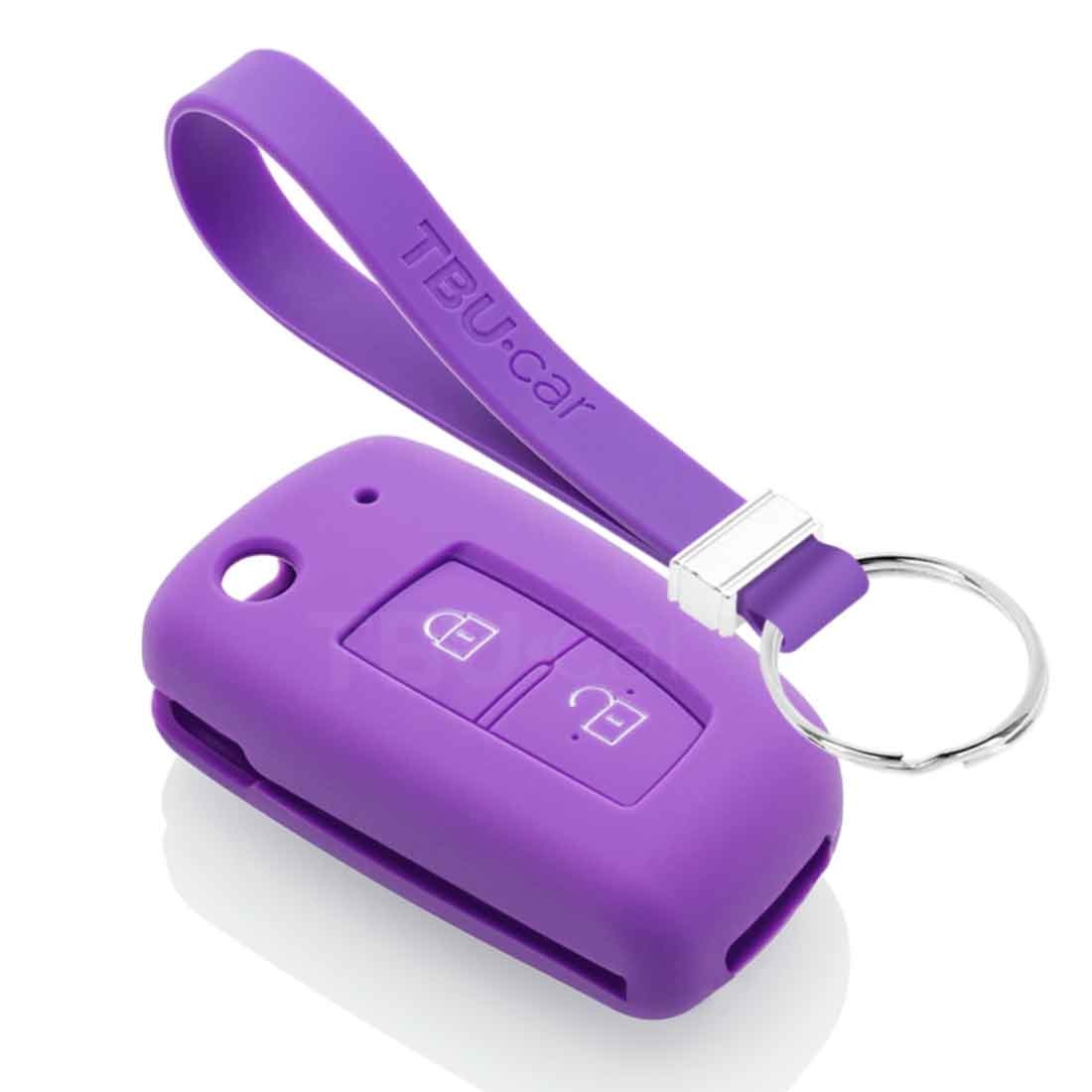 TBU car TBU car Housse de Protection clé compatible avec Nissan - Coque Cover Housse étui en Silicone - Violet