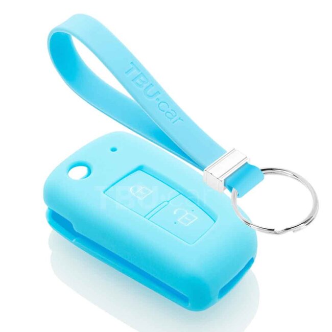 Capa para chave do carro compatível com Nissan - Capa Protetora de Chave Remota de Silicone - Tampa Remota FOB - Azul claro