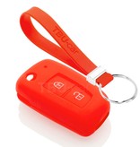 TBU car TBU car Funda Carcasa llave compatible con Nissan - Funda de Silicona - Cover de Llave Coche - Rojo