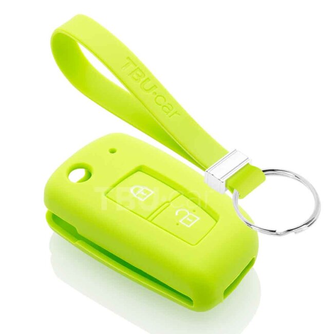 Capa para chave do carro compatível com Nissan - Capa Protetora de Chave Remota de Silicone - Tampa Remota FOB - Verde lima