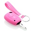 Capa para chave do carro compatível com Opel - Capa Protetora de Chave Remota de Silicone - Tampa Remota FOB - Rosa