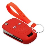 TBU car TBU car Funda Carcasa llave compatible con Opel - Funda de Silicona - Cover de Llave Coche - Rojo