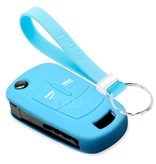 TBU car TBU car Sleutel cover compatibel met Opel - Silicone sleutelhoesje - beschermhoesje autosleutel - Lichtblauw