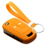 TBU car TBU car Funda Carcasa llave compatible con Opel - Funda de Silicona - Cover de Llave Coche - Naranja