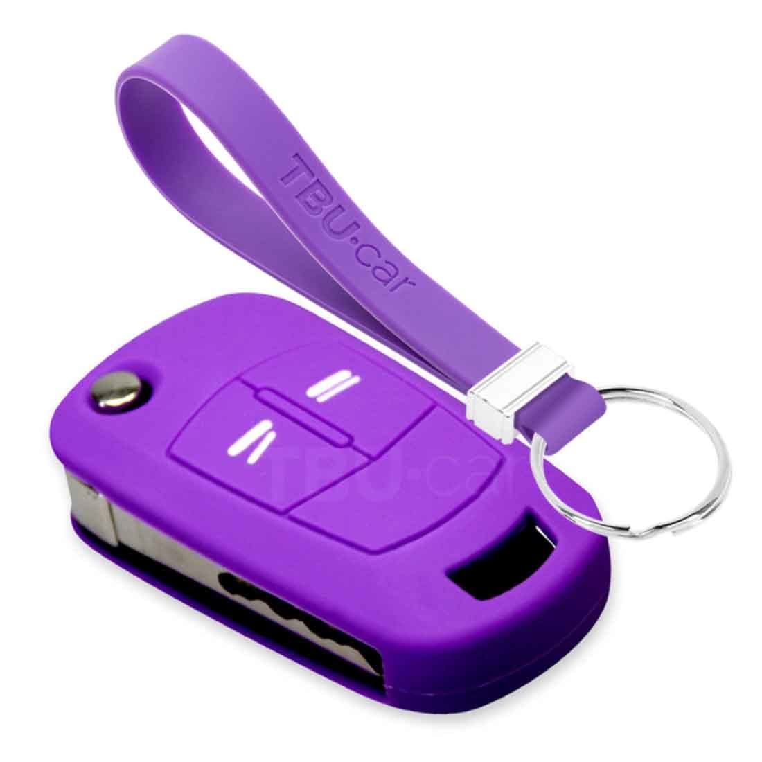 TBU car TBU car Housse de Protection clé compatible avec Opel - Coque Cover Housse étui en Silicone - Violet