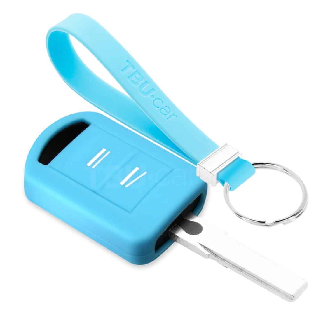 TBU car Opel Capa Silicone Chave do carro - Capa protetora - Tampa remota FOB - Azul claro