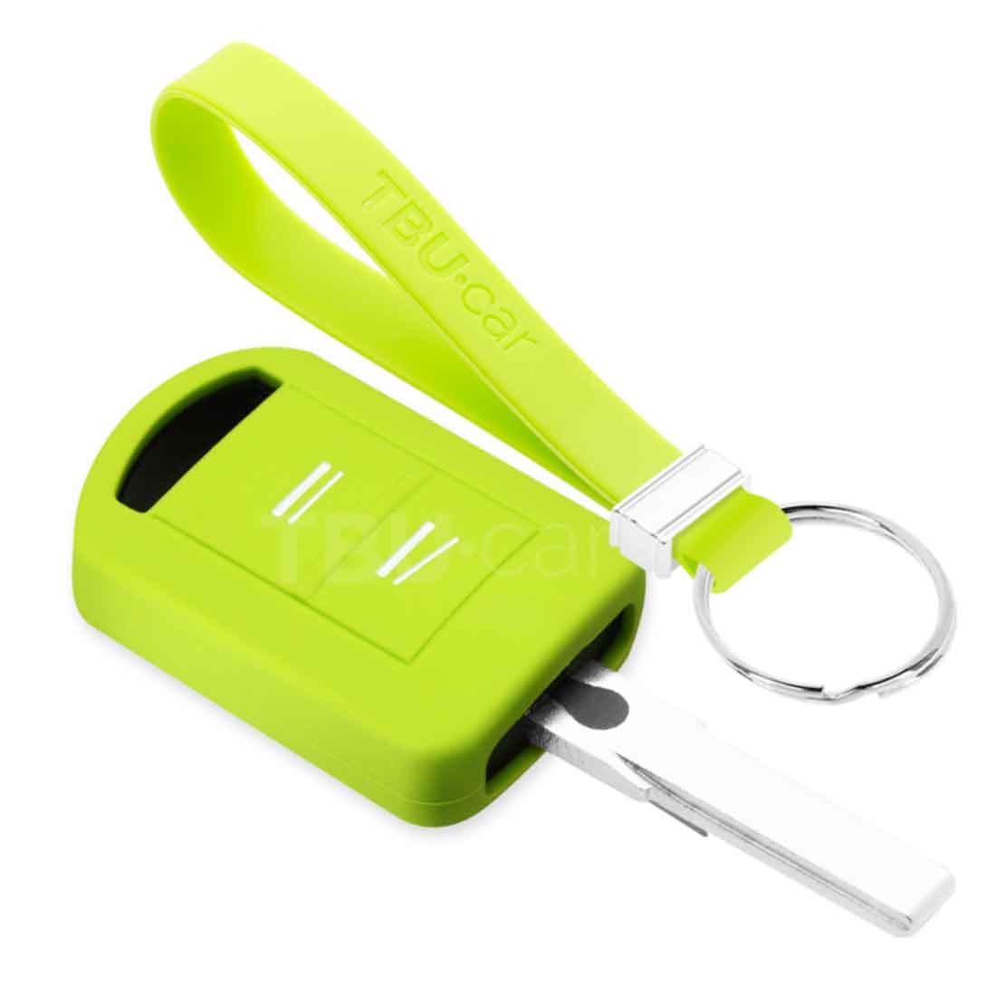 TBU car TBU car Funda Carcasa llave compatible con Opel - Funda de Silicona - Cover de Llave Coche - Verde lima