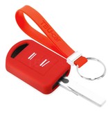 TBU car TBU car Autoschlüssel Hülle kompatibel mit Opel 2 Tasten - Schutzhülle aus Silikon - Auto Schlüsselhülle Cover in Rot
