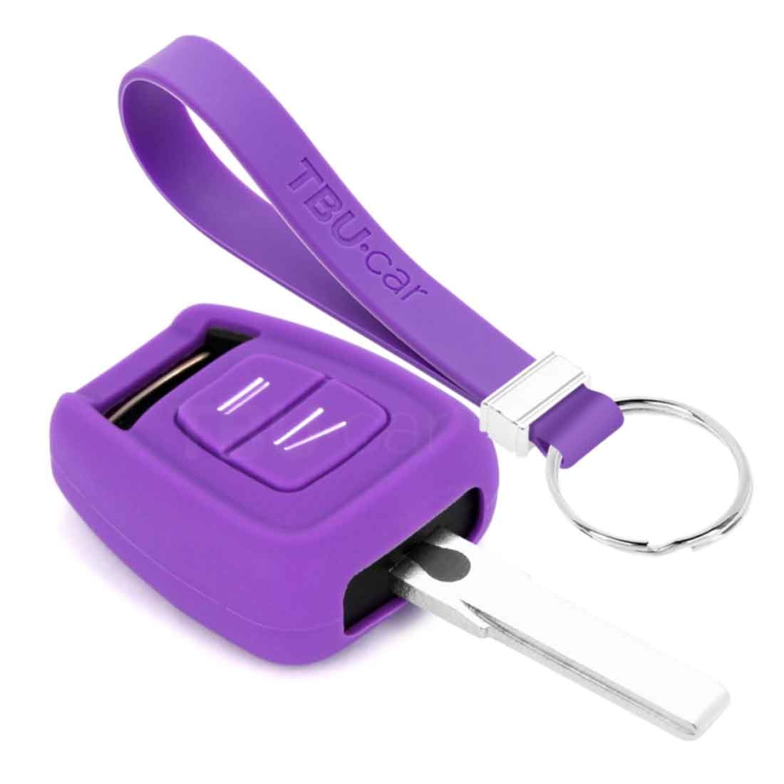 TBU car TBU car Housse de Protection clé compatible avec Opel - Coque Cover Housse étui en Silicone - Violet