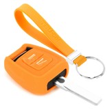 TBU car TBU car Funda Carcasa llave compatible con Opel - Funda de Silicona - Cover de Llave Coche - Naranja