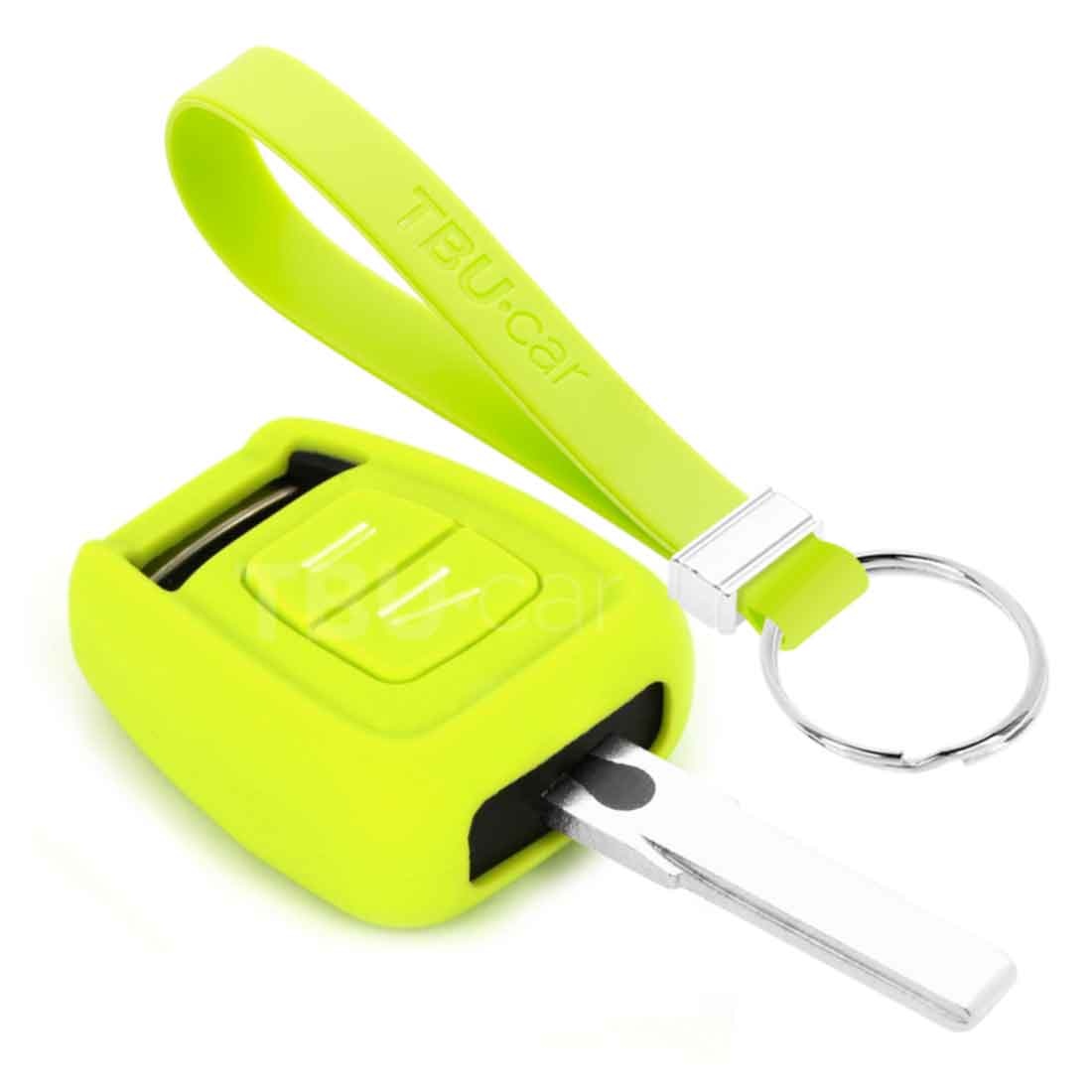 TBU car TBU car Car key cover compatible with Opel - Silicone Protective Remote Key Shell - FOB Case Cover - Lime green