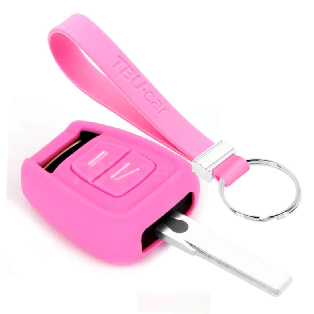 TBU car TBU car Housse de Protection clé compatible avec Opel - Coque Cover Housse étui en Silicone - Rose