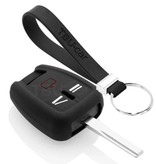 TBU car TBU car Autoschlüssel Hülle kompatibel mit Opel 3 Tasten - Schutzhülle aus Silikon - Auto Schlüsselhülle Cover in Schwarz