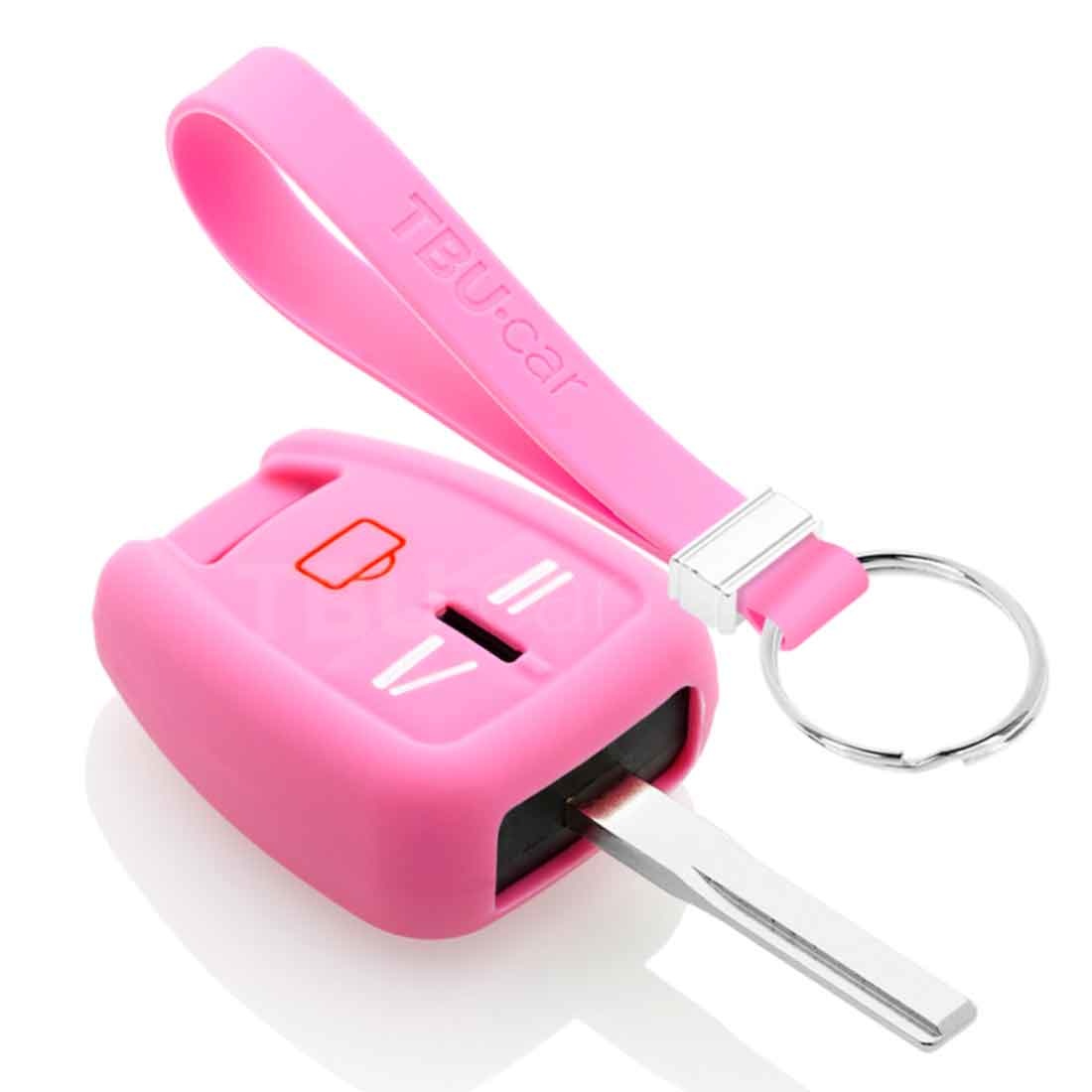 TBU car Opel Capa Silicone Chave do carro - Capa protetora - Tampa remota FOB - Rosa