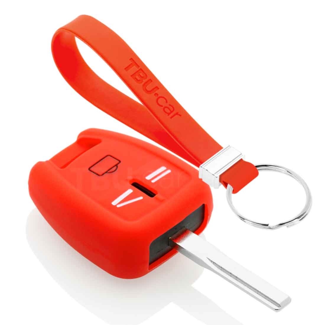 TBU car Opel Capa Silicone Chave do carro - Capa protetora - Tampa remota FOB - Vermelho