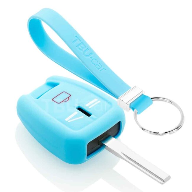 Capa para chave do carro compatível com Opel - Capa Protetora de Chave Remota de Silicone - Tampa Remota FOB - Azul claro