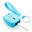 Capa para chave do carro compatível com Opel - Capa Protetora de Chave Remota de Silicone - Tampa Remota FOB - Azul claro